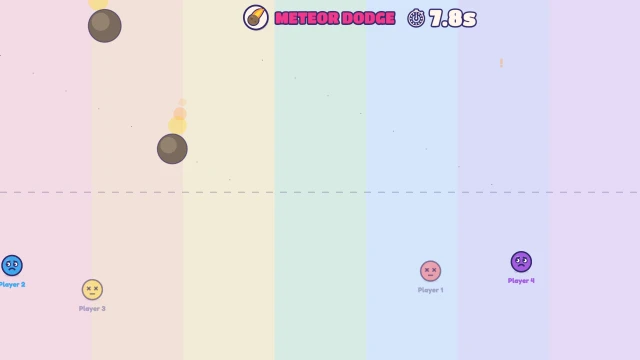 Meteor Dodge: Dodge the falling meteors. Last one alive wins!