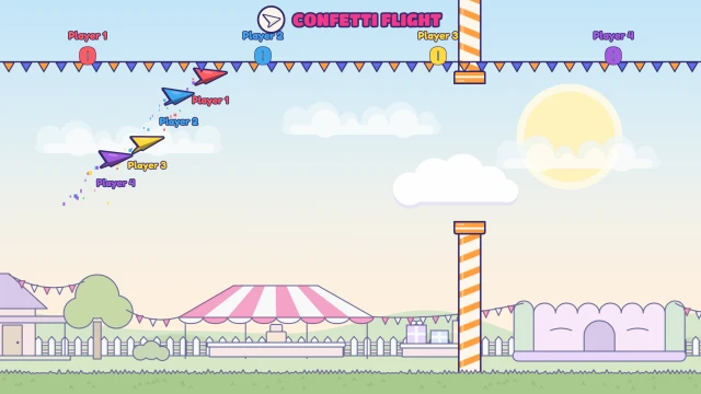 Confetti Flight: Flap through the gaps. Most gates wins!