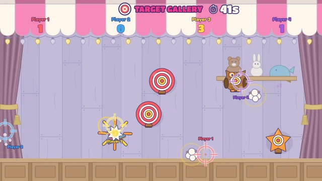 Target Gallery: Aim and shoot the targets — not the bombs!