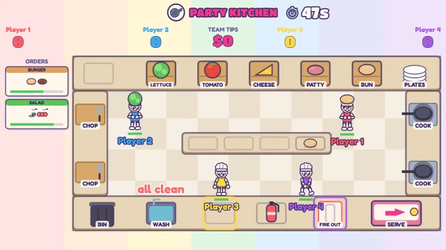 Party Kitchen: Chop, cook and serve together before the orders pile up!