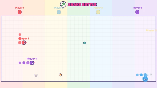 Snake Battle: Eat the drops and don’t crash. Last snake wins!