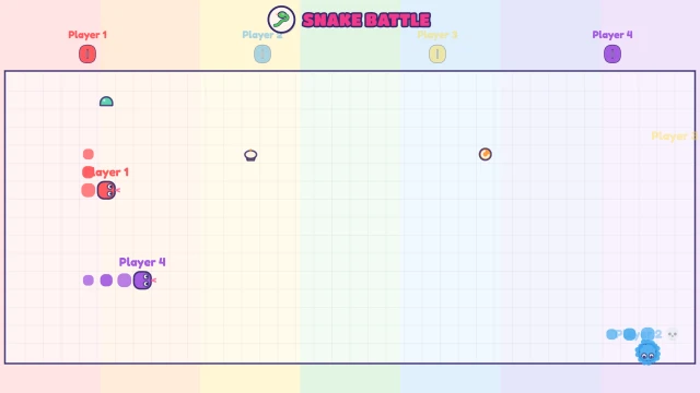 Snake Battle: Eat the drops and don’t crash. Last snake wins!