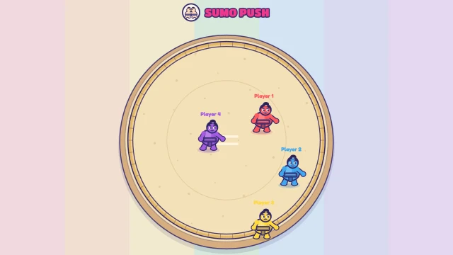 Sumo Push: Shove everyone off the platform. Last one on wins!