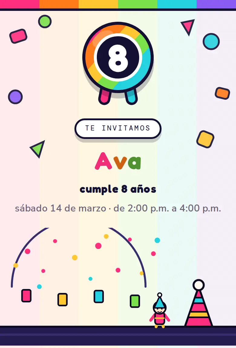 Invitación de fiesta Clásico, diseño Fiesta
