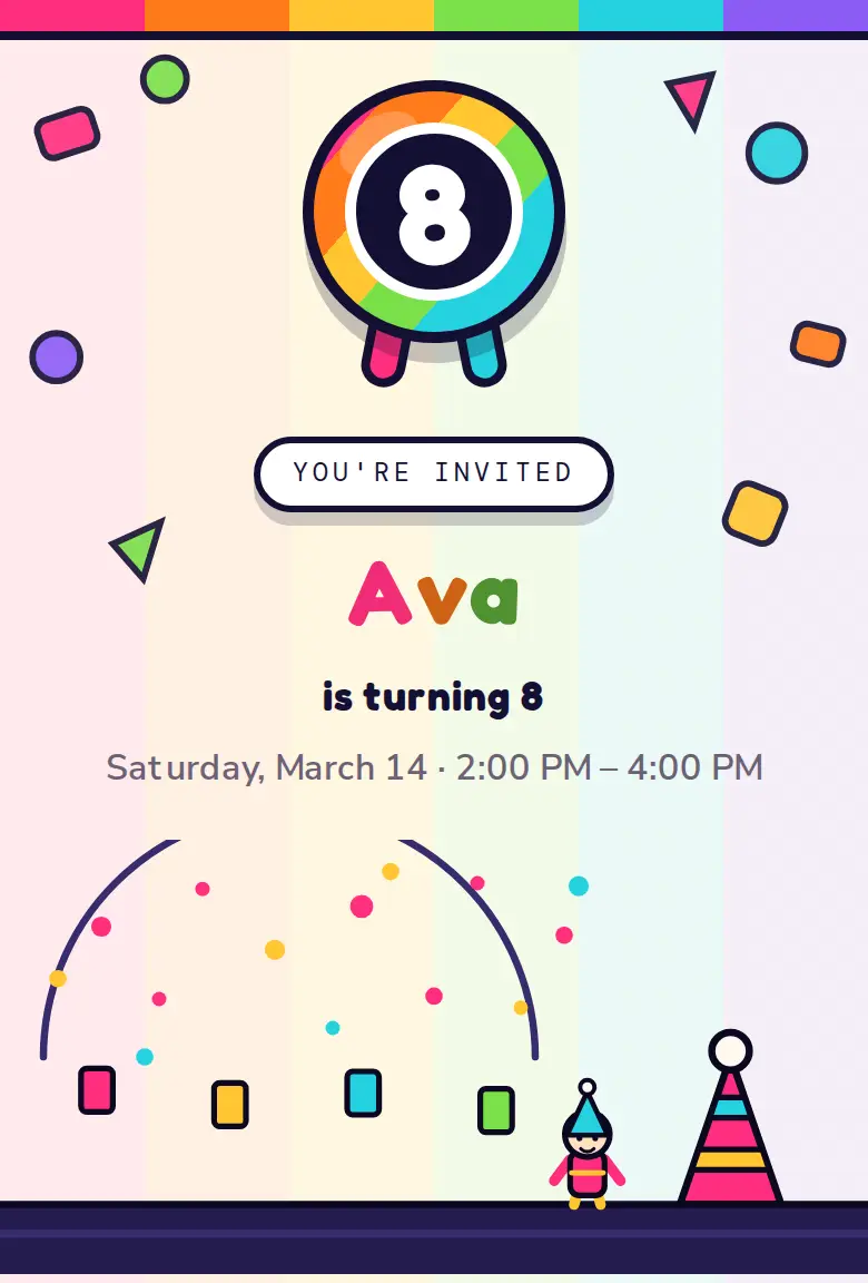 Classic party invitation, Party design
