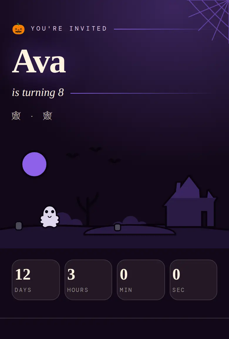 Halloween party invitation, Haunted design